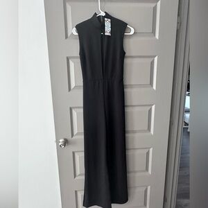 Boohoo Black Wide-leg Jumpsuit with Keyhole